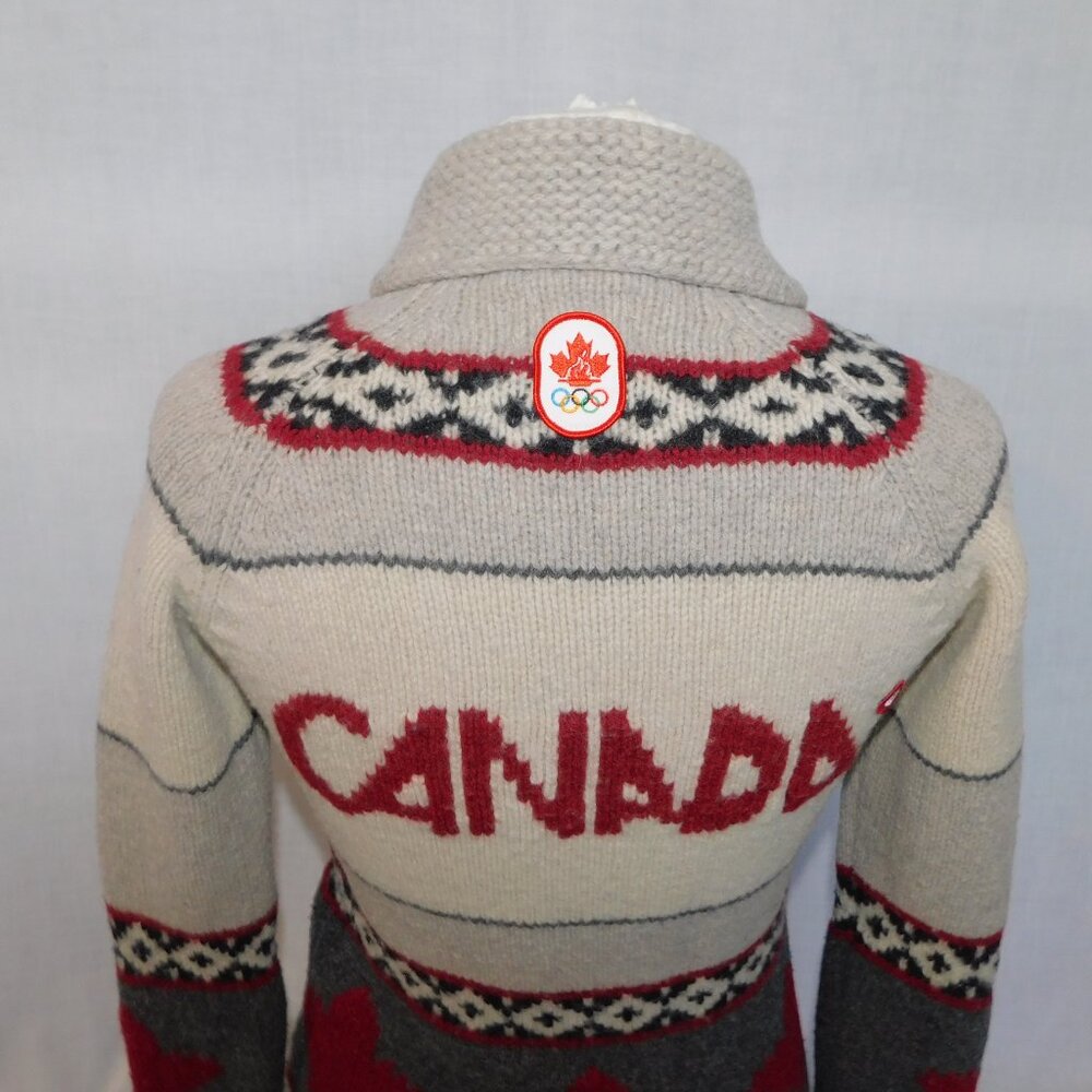 HBC 2010 Vancouver Olympics Womens S lambswool Full Zip Cardigan Sweater Canada - Picture 9 of 11